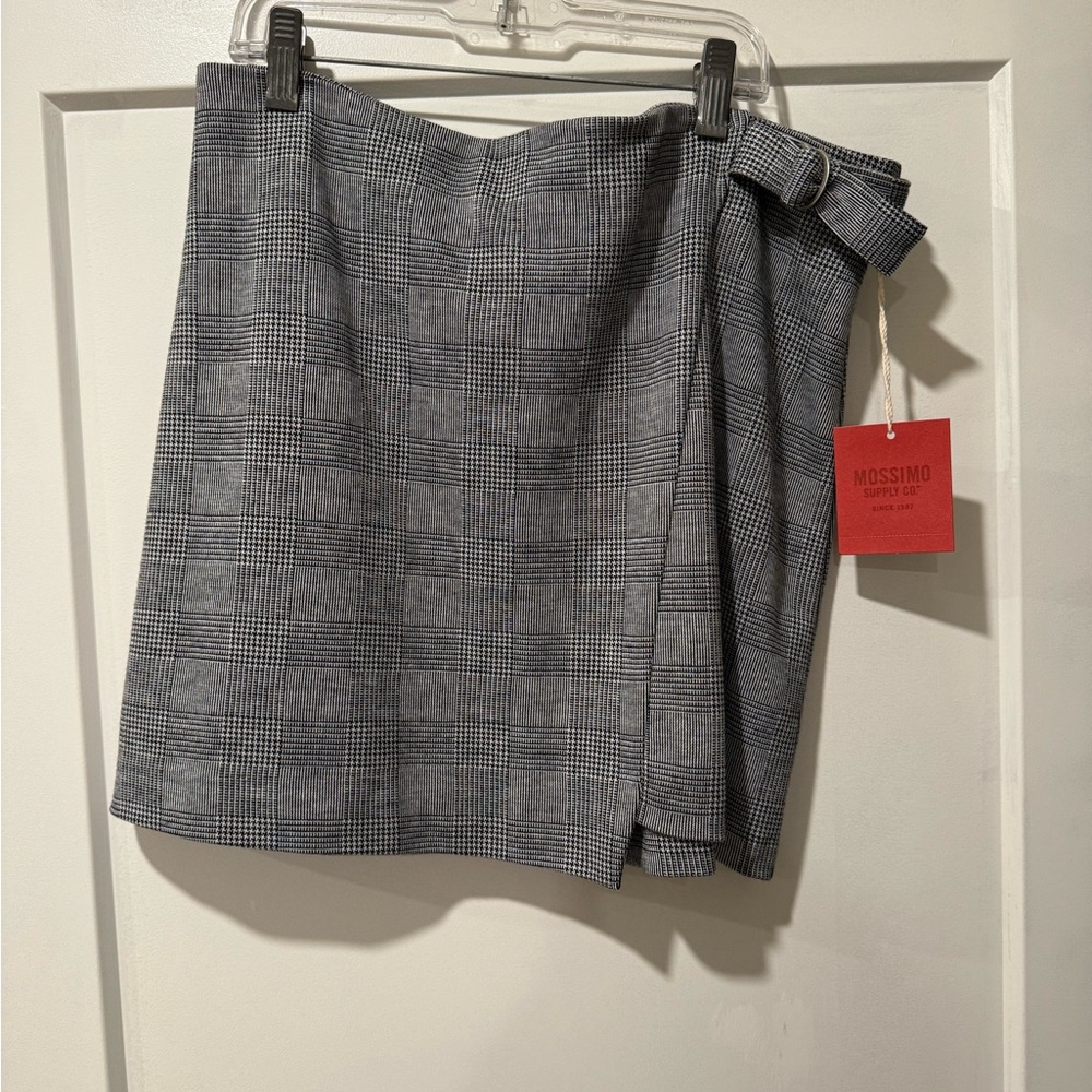 Mossimo Supply Co. Black and White Checkered Pencil Skirt